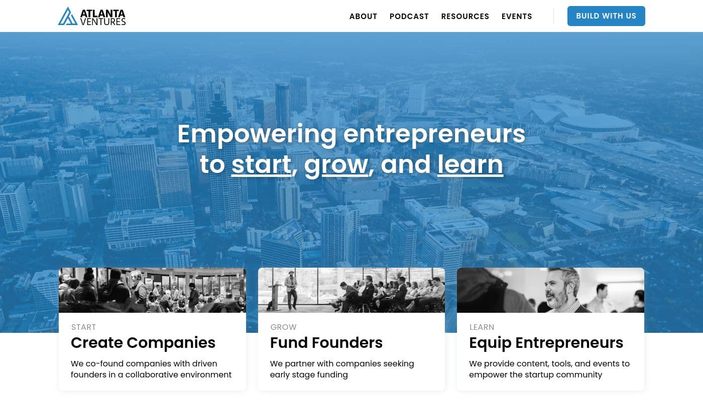 Banner de Atlanta Ventures